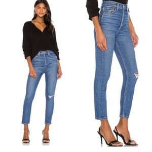 RE/DONE 90s Ultra High Rise Ankle Crop Jeans